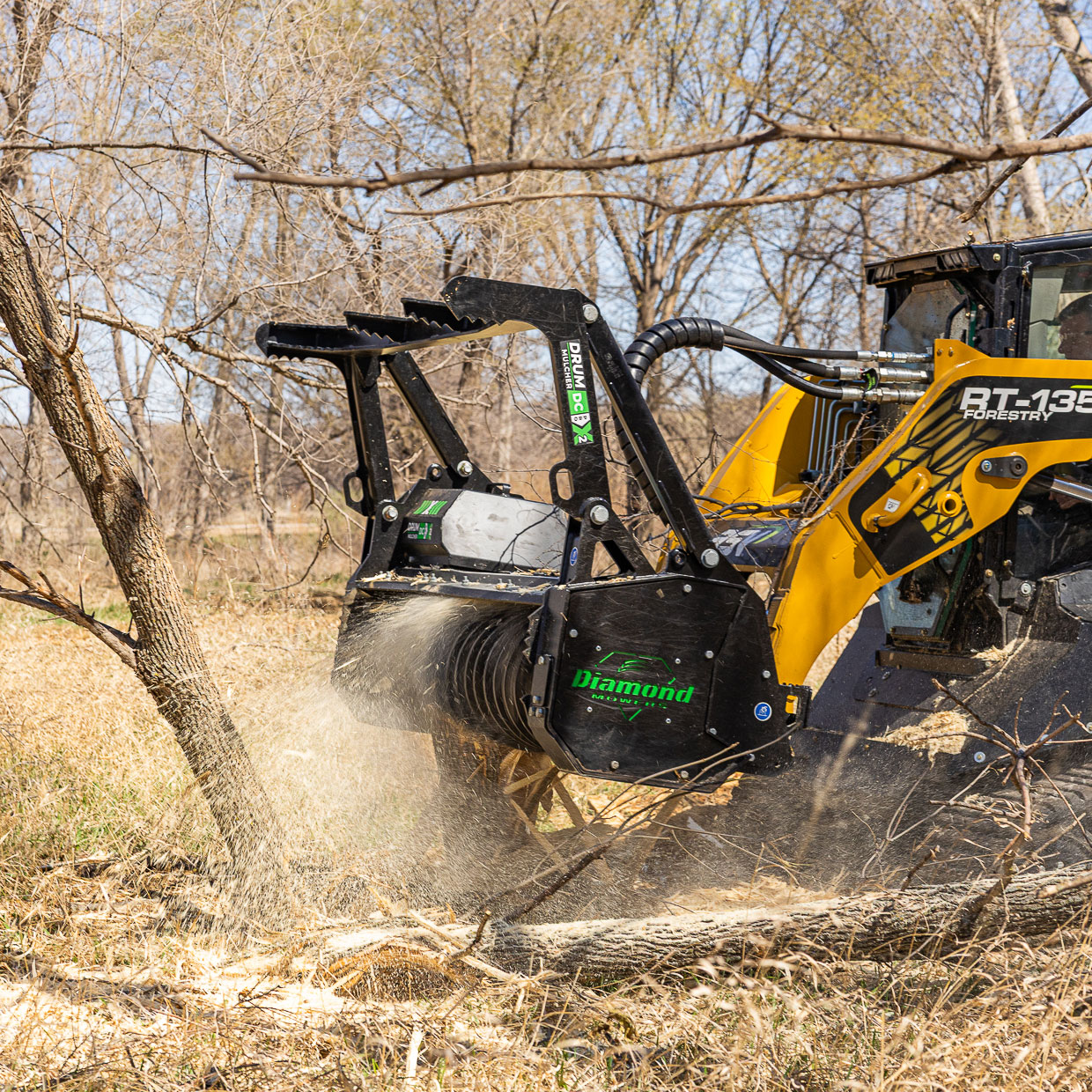 D-CORP Pro X2 Skid Steer Drum Mulcher | Diamond Mowers
